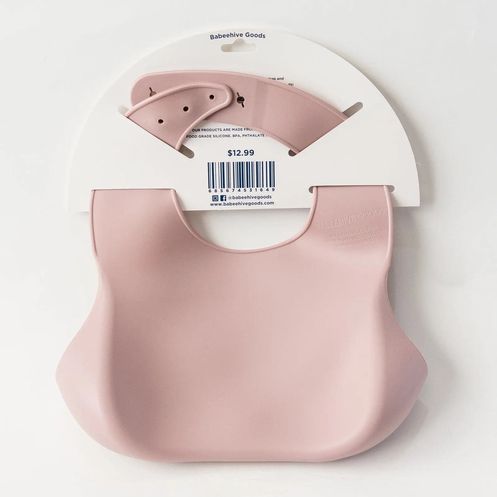 Babeehive Goods Dusty Rose Silicone Baby Bib