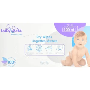 Baby Works Dry Wipes - 100 count