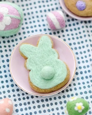 Bunny Cookie - Mint Green Felt Play Food