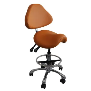 Ergonomic Comfortable Saddle Style Chair With Footrest & Backrest