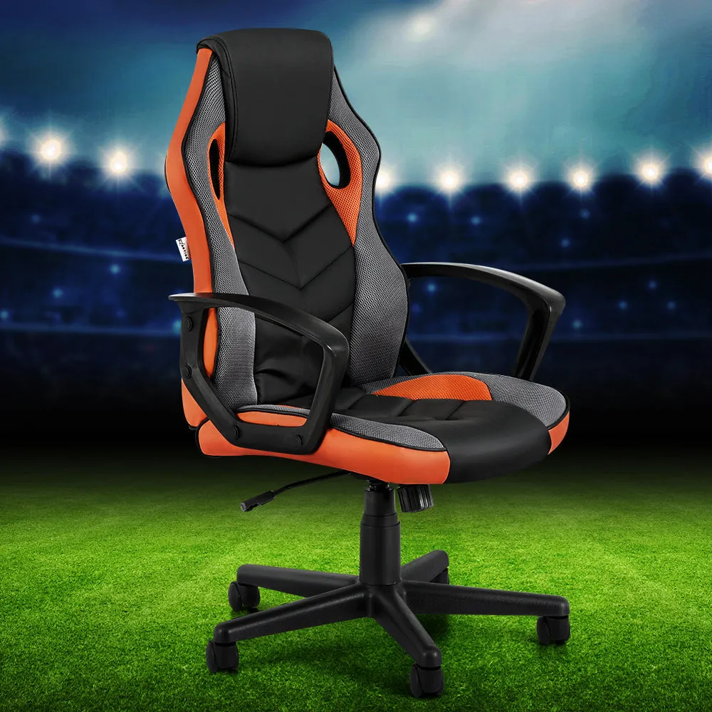 High-Back PU & Mesh Gaming Office Chair with Tilt - Artiss