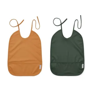 Lai Bib 2 Pack - Mustard/hunter green