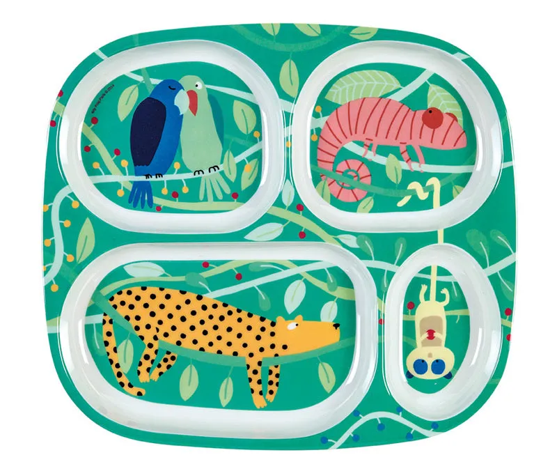 Petit Jour - 4 Compartment Serving Plate - Jungle