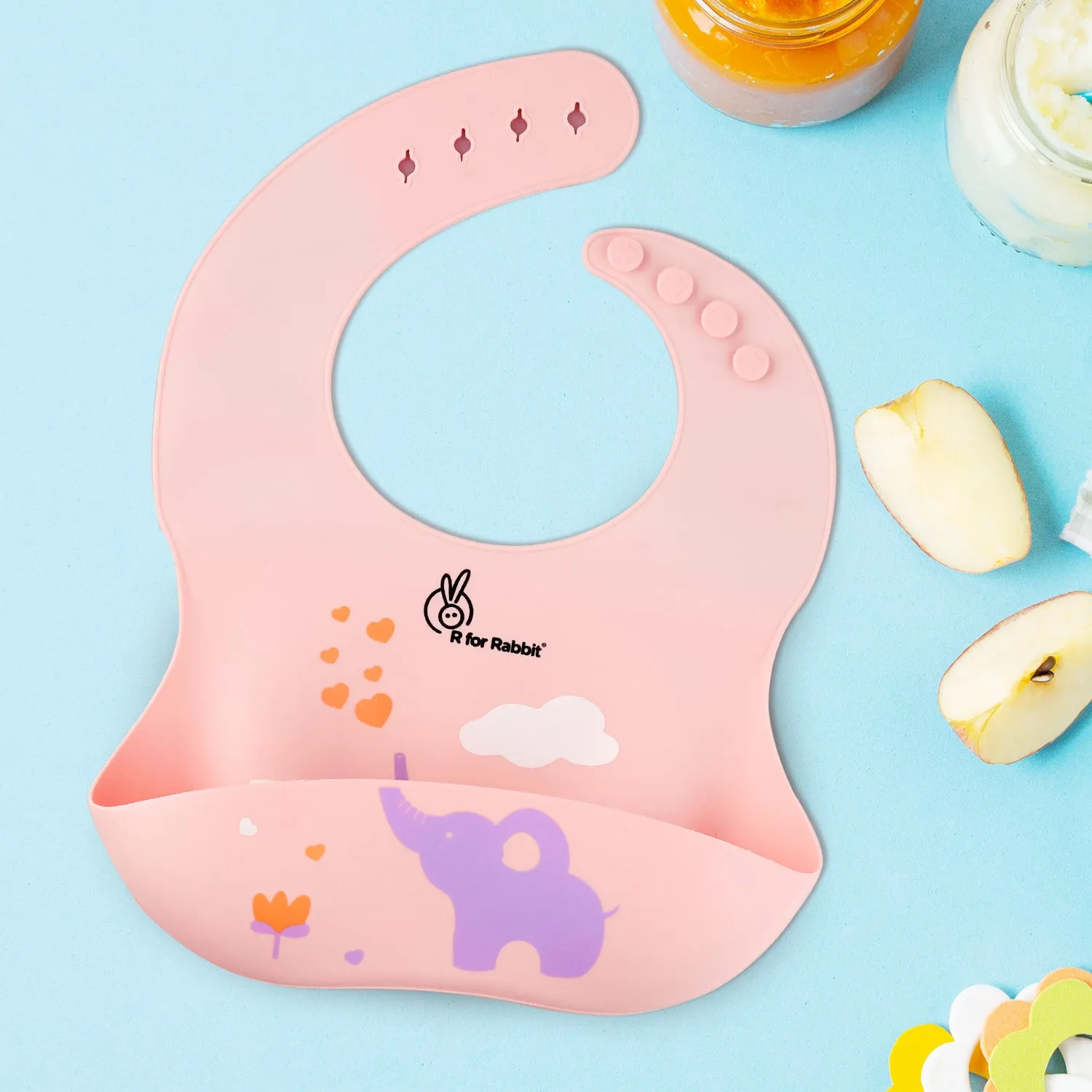 R for Rabbit Safari Silicone Bibs