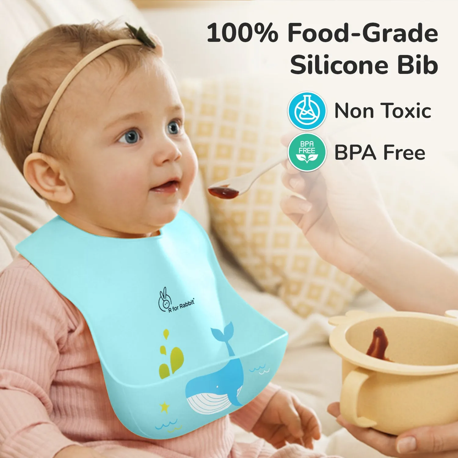 R for Rabbit Safari Silicone Bibs