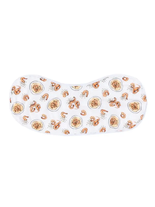 Shrimp & Grits Burp Cloth & Bib Combo