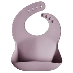 Silicone Baby Bib (Pale Mauve)