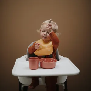 Silicone Baby Bib - Sun Orange