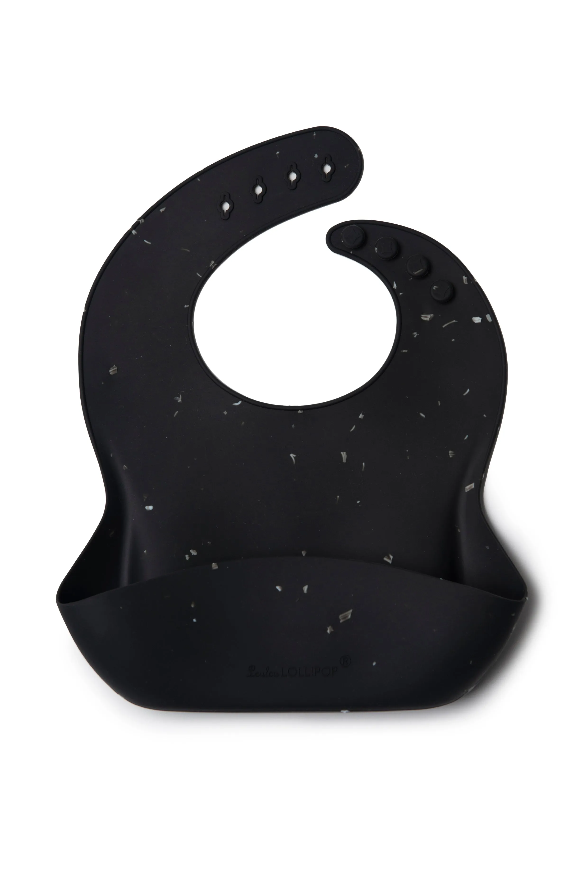 SILICONE BIB-CONFETTI CHARCOAL