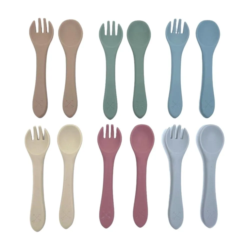 SILICONE CUTLERY SET - 6 COLOURS